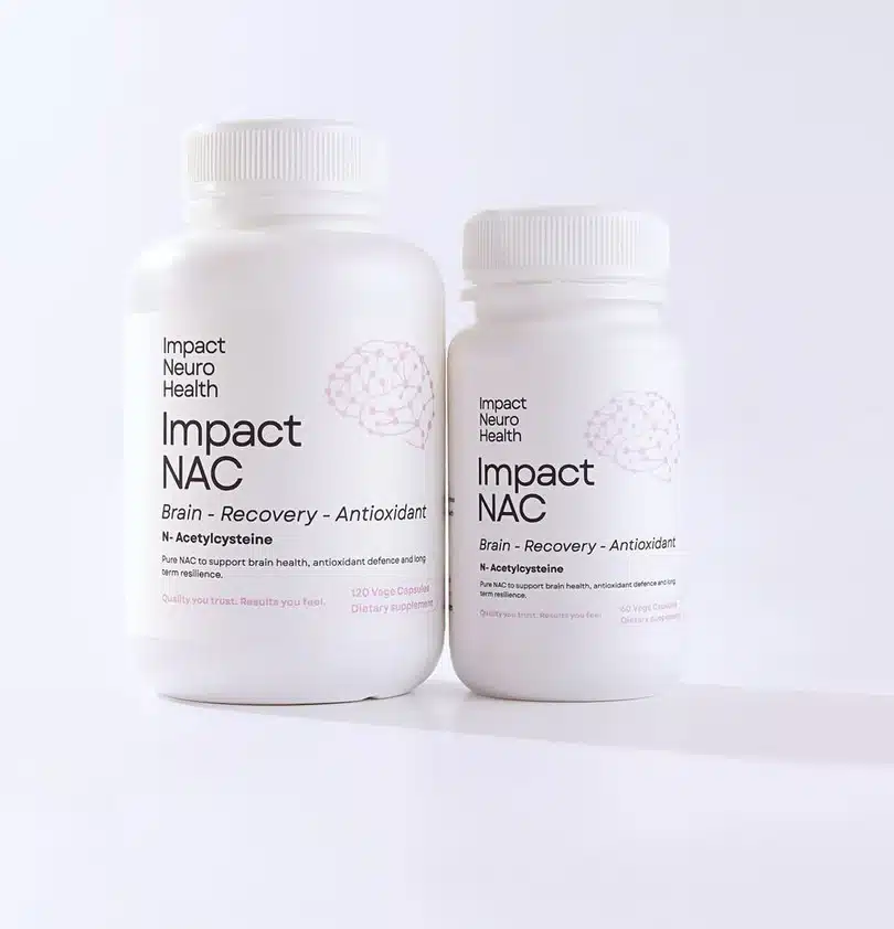 Impact NAC 120 and 60 capsule bottle sizes